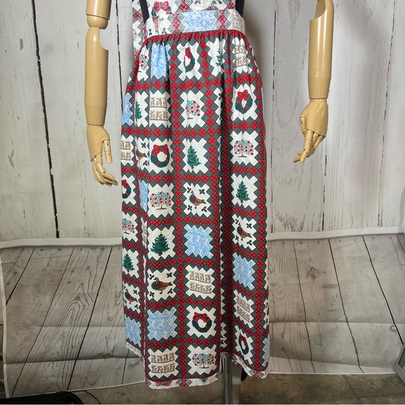 Vintage Reyn Spooner Christmas Kitchen Full Apron Hawaiian Print O/S Like New - Picture 11 of 16